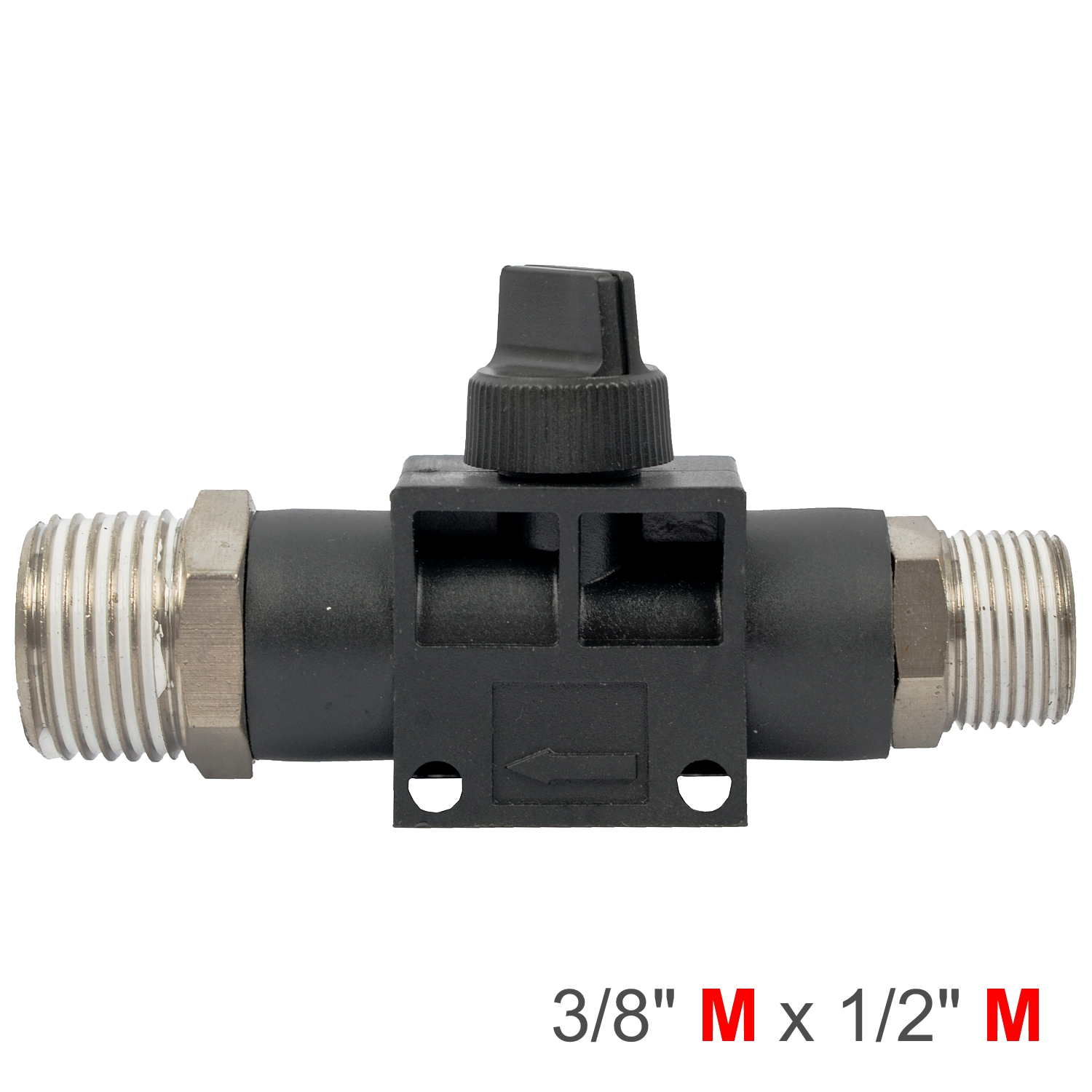 PU HOSE FITTING VALVE 3/8'M X 1/2'M