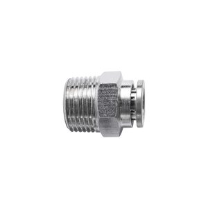 METAL PU FITTING STRAIGHT 8MM X 3/8' M