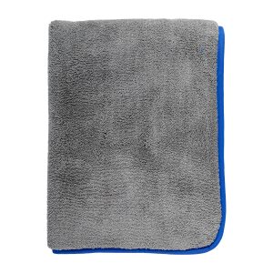 MICROFIBRE CLOTH FLEECE DRY TOWEL GREY 500MM X 700MM 1000GSM