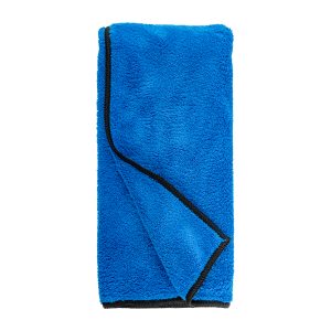 MICROFIBRE CLOTH FLEECE DRY TOWEL BLUE 400MM X 600MM 280GSM