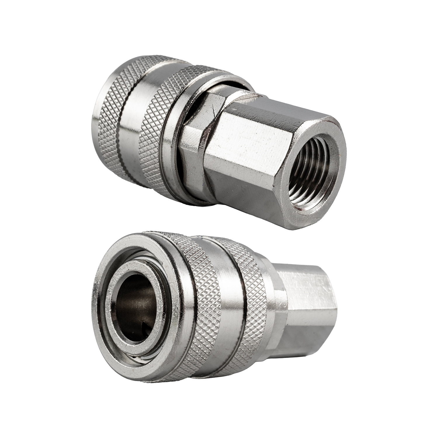 QUICK COUPLER ARO STYLE BRASS N/PLATED 1/4' FEMALE