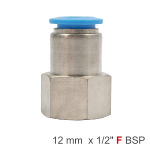 PU HOSE FITTING STRAIGHT STUD 12MM-1/2 F