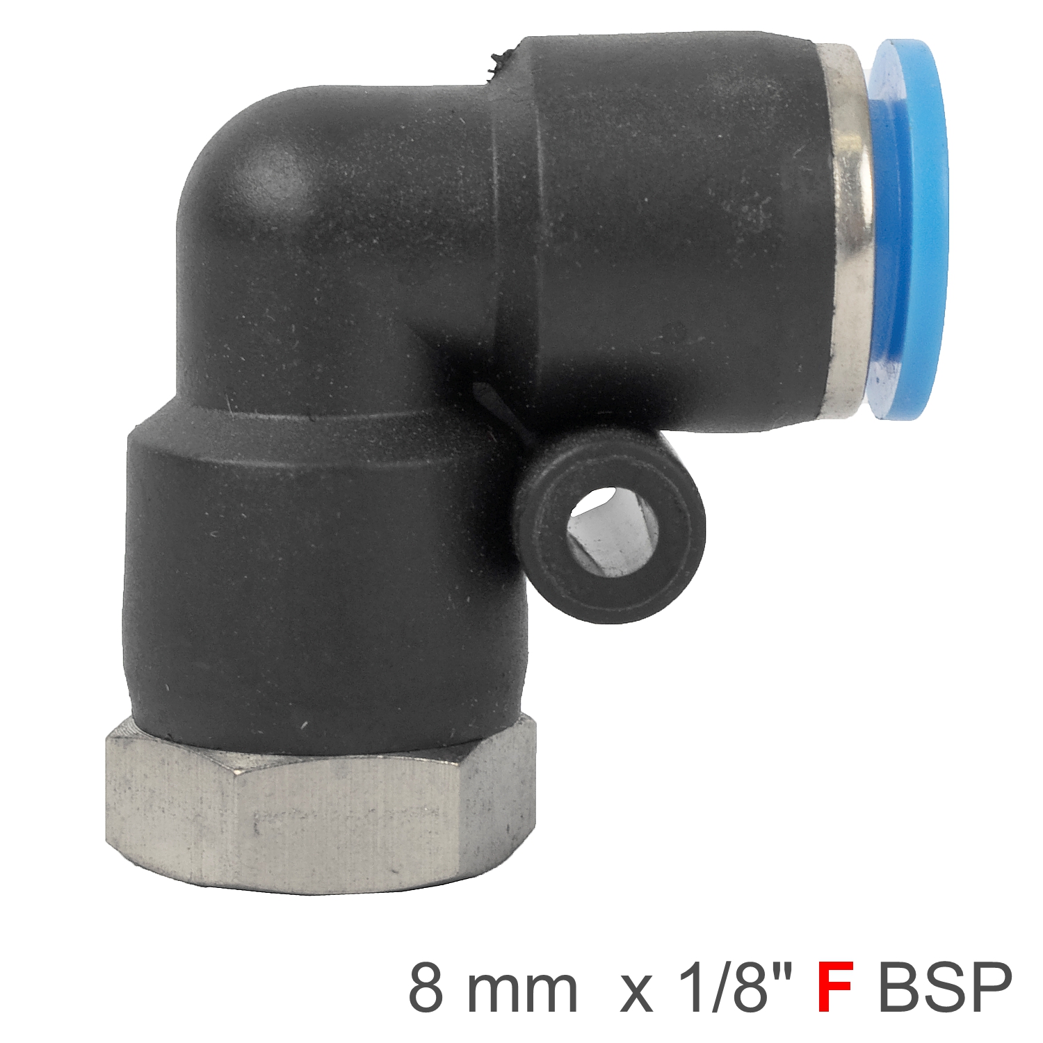 PU HOSE FITTING ELBOW 8MM-1/8 F