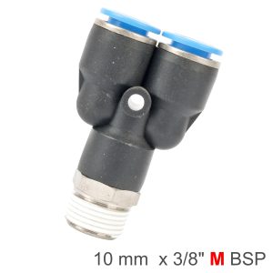 PU HOSE FITTING Y JOINT 10MM-3/8 M