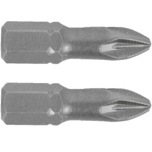 POZI.2 X 25MM INS.BIT 2/CARD
