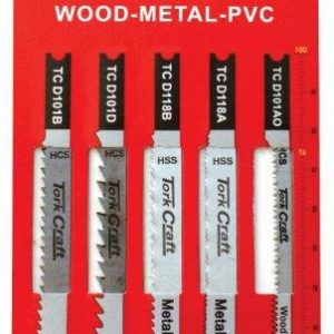 U-SHANK JIGSAW BLADES 5 PIECE ASSORTED