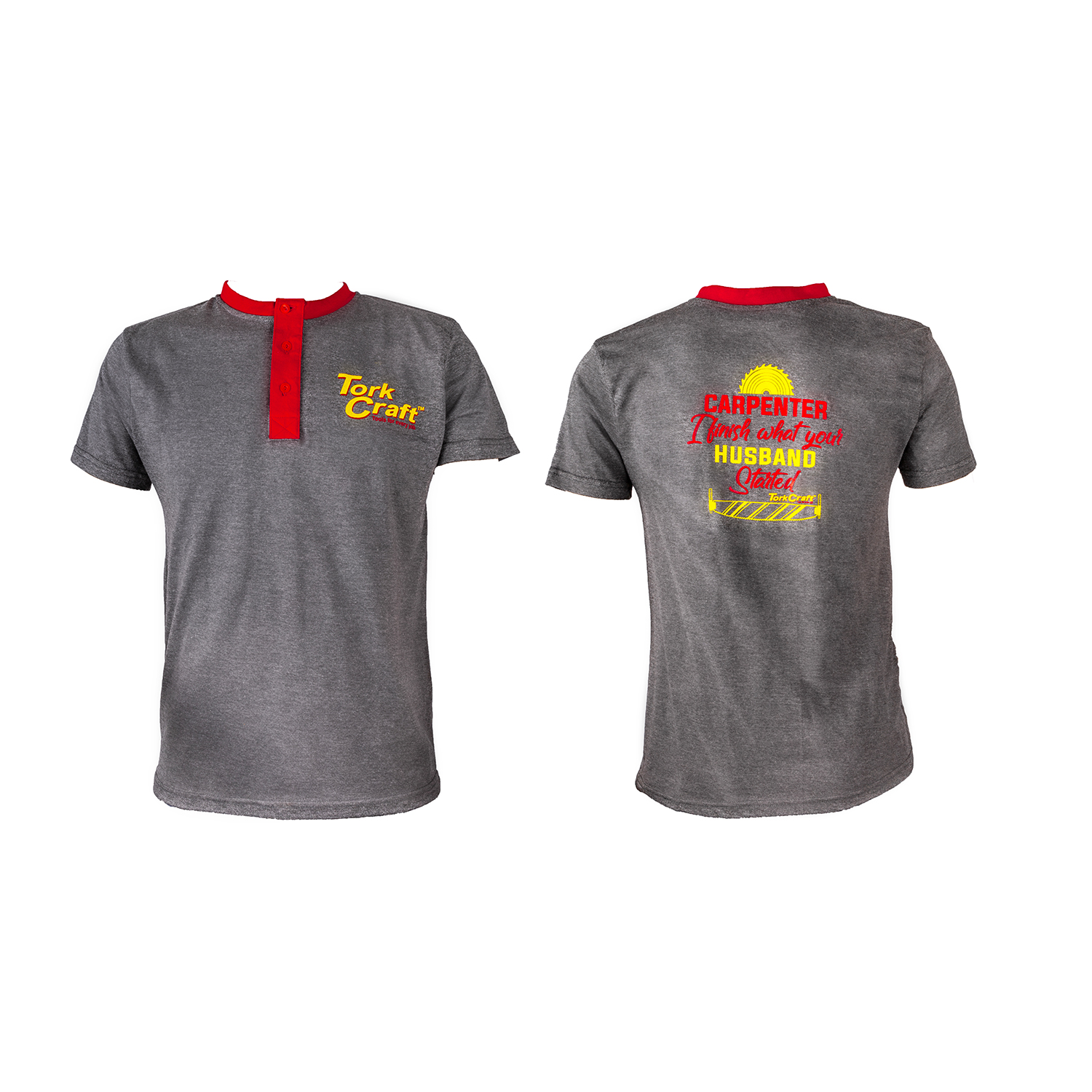 TORK CRAFT T-SHIRT GREY SMALL CARPENTER