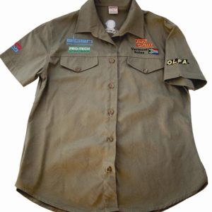 VERMONT LADIES BLOUSE LONG SLEEVE OLIVE LARGE
