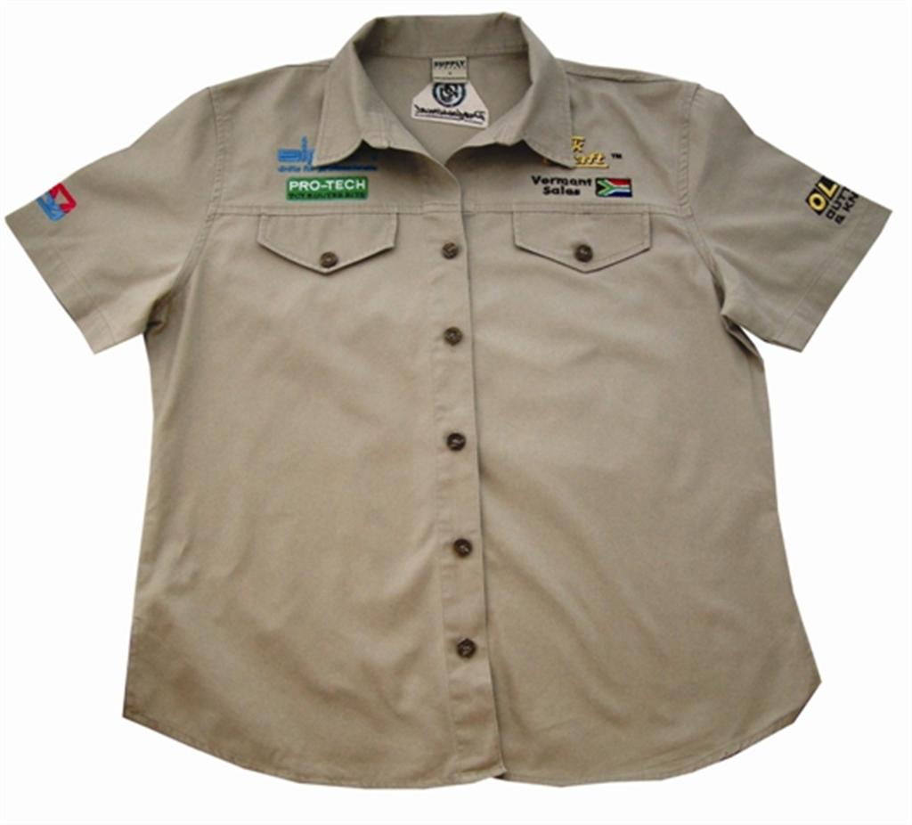 VERMONT LADIES COTTON SHIRT STONE XL