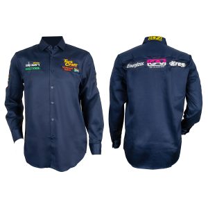 VERMONT MENS COTTON SHIRT NAVY BLUE 3X-LARGE - LONG SLEEVE
