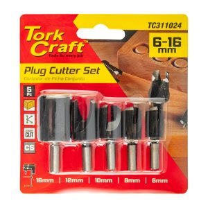 5PCE PLUG CUTTER SET 6-8-10-12-16MM