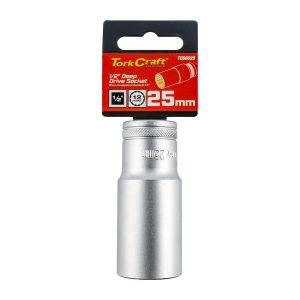 SOCKET 25MM 1/2' DR DEEP SOCKET CRV 12 POINT