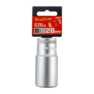 SOCKET 28MM 1/2' DR DEEP SOCKET CRV 12 POINT