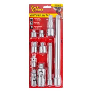 SOCKET ADAPTOR & EXTENTION SET 1/2', 1/4', 3/8'  10PC