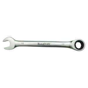 COMBINATION RATCHET WRENCH 15MM FIXED HEAD SPANNER