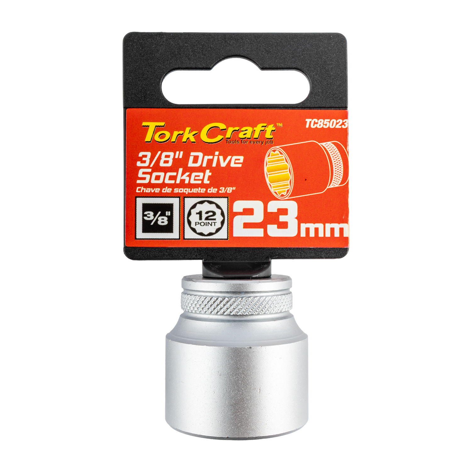 SOCKET 3/8'DR 23MM 12PT CRV