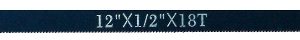 HACKSAW BLADE BI-METAL 14T X 300MM