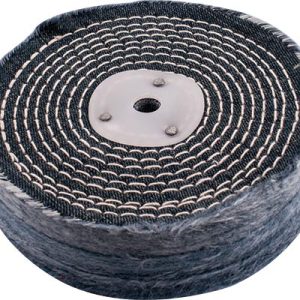 COLOUR BUFF/MOP 150MM X 3 SECTION X 30MM THICK 1/2' HOLE