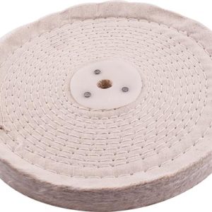 WHITE BUFF/MOP STITCHED 200MM X 2 SECTION 20MM THICK
