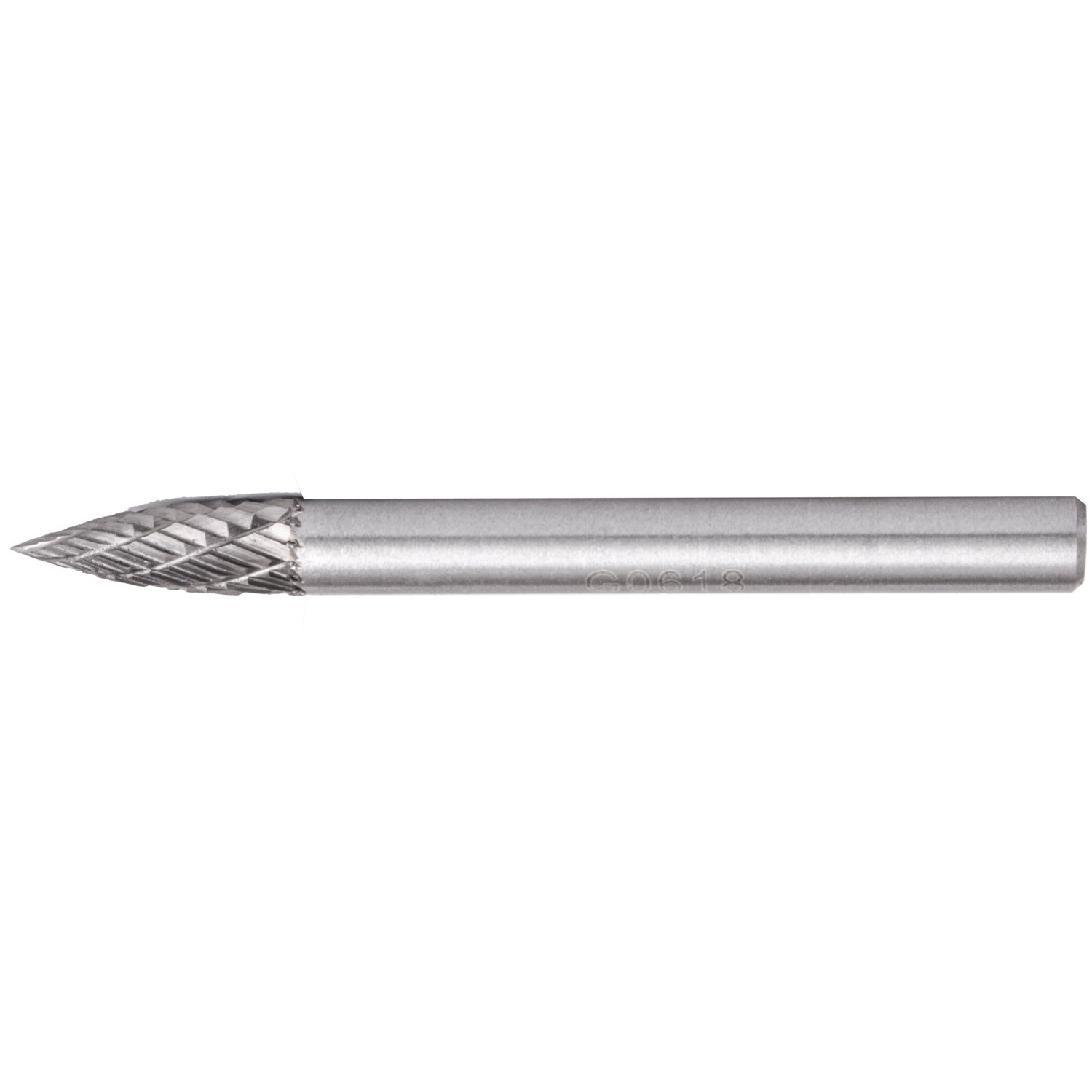 ROTARY BURR TUNGSTEN 6X18X6MM CONICAL CURVE