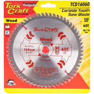 BLADE TCT 160 X 60T 20/16 GENERAL PURPOSE CROSS CUT