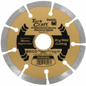 DIAMOND BLADE 10MM SEG FOR CUTTING BUILDING MATERIALS 115MM 22X23MM