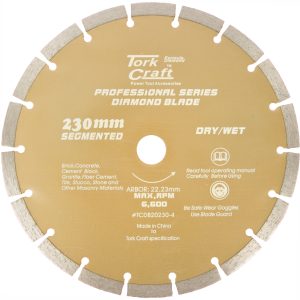 DIAMOND BLADE 10MM SEG FOR CUTTING BUILDING MATERIALS 230MM 22.23