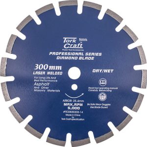 DIAMOND BLADE 300 x 25.4MM ASPHALT LASER WELDED SEGMENTED TAR
