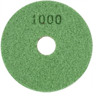 100MM DIAMOND WET POLISHING PAD 1000 GRIT DARK GREEN