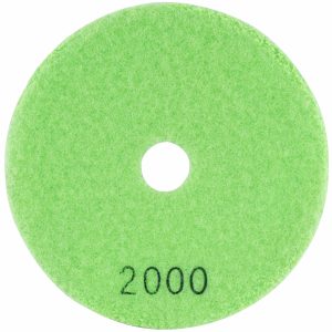 100MM DIAMOND WET POLISHING PAD 2000 GRIT LIME GREEN