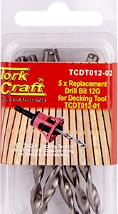 REPLACEMENT DRILL BITS 12G X 5PC FOR DECKING TOOL TCDT012-01