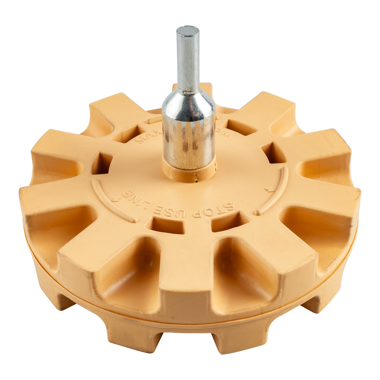 RUBBER ERASER WHEEL SERRATED 100MM X 6MM SPINDLE