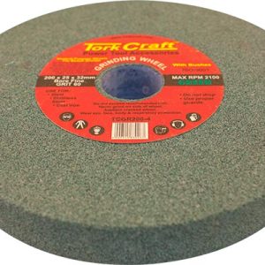 GRINDING WHEEL 200X25X32MM BORE FINE 60GR W/BUSHES FOR B/G GREEN