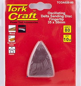 OSCILLATING SANDPAPER A/O 35X50MM 10PC FINGERTIP 80GRIT
