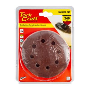 OSCILLATING SANDPAPER A/O 115MM 10PC ROUND 240GRIT