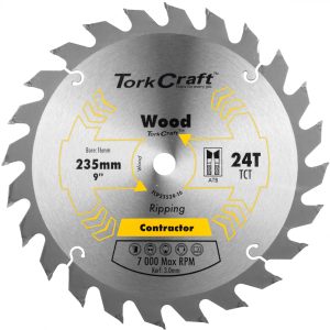 BLADE CONTRACTOR 235 X 24T 16mm CIRCULAR SAW TCT