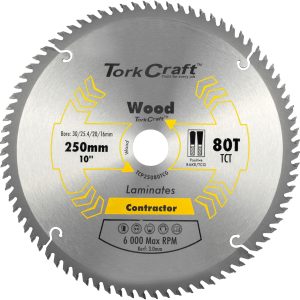 BLADE CONTRACTOR 250 X 80T TCG NEG CIRCULAR SAW TCT
