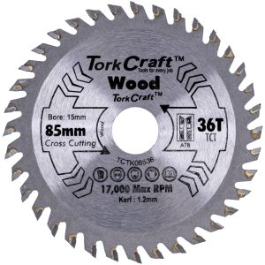 TCT SAW BLADE 85MM X 1.2MM X 15MM X 36T WOOD THIN KERF