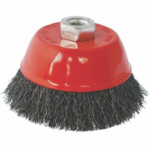 WIRE CUP BRUSH CRIMPED PLAIN 100MMXM14 BLISTER