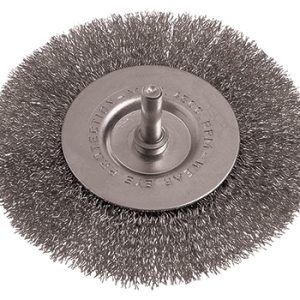WIRE WHEEL BRUSH 100MM 6MM SHAFT STAINLESS STEEL