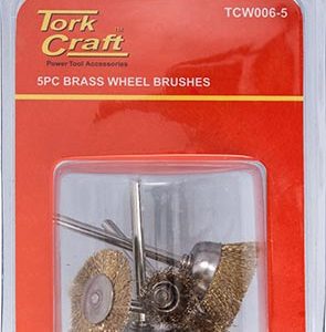 WIRE BRUSHES MINI 5PC BRASS 3.2mm SHAFT ASSORTED SHAPES