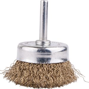WIRE CUP BRUSH 50MM X 6MM SHAFT