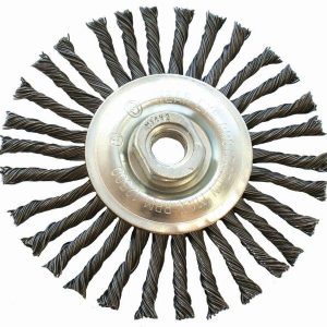 WIRE WHEEL BRUSH SINGLE SECTION TWISTED STINGER 115MMXM14 BLISTER