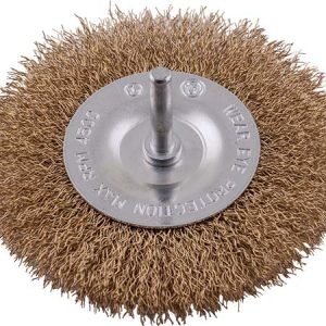 WIRE WHEEL BRUSH 100MM X 6MM SHAFT BLISTER