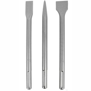 SDS MAX CHISEL 3PC SET 18X300MM POINTED 18X300X25MM FLAT 18X300X40MM