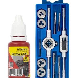 12PC TAP & DIE SET NR SET 12 C/W SCREW LOCK LOW STRENGTH TCTL030-10