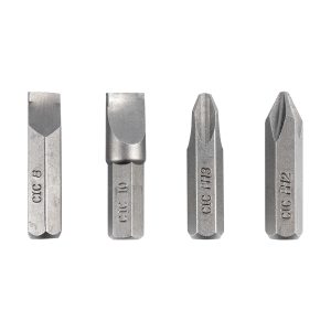 IMPACT DRIVER INSERT BITS 4PC 5/16' PH2/PH3/SL8MM/SL10MM