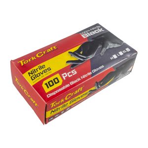 NITRILE GLOVE L/DUTY X-LARGE BLACK 100PC T/BOX