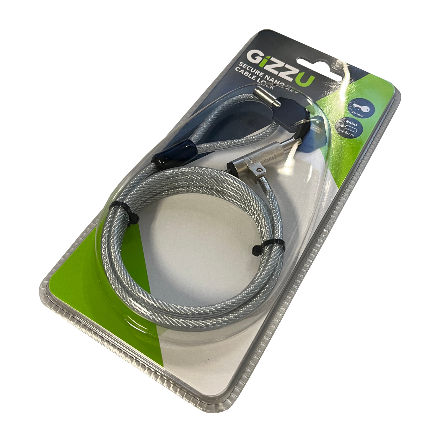 GIZZU 1.8m Nano Key Lock Security Cable with Key - Image 4