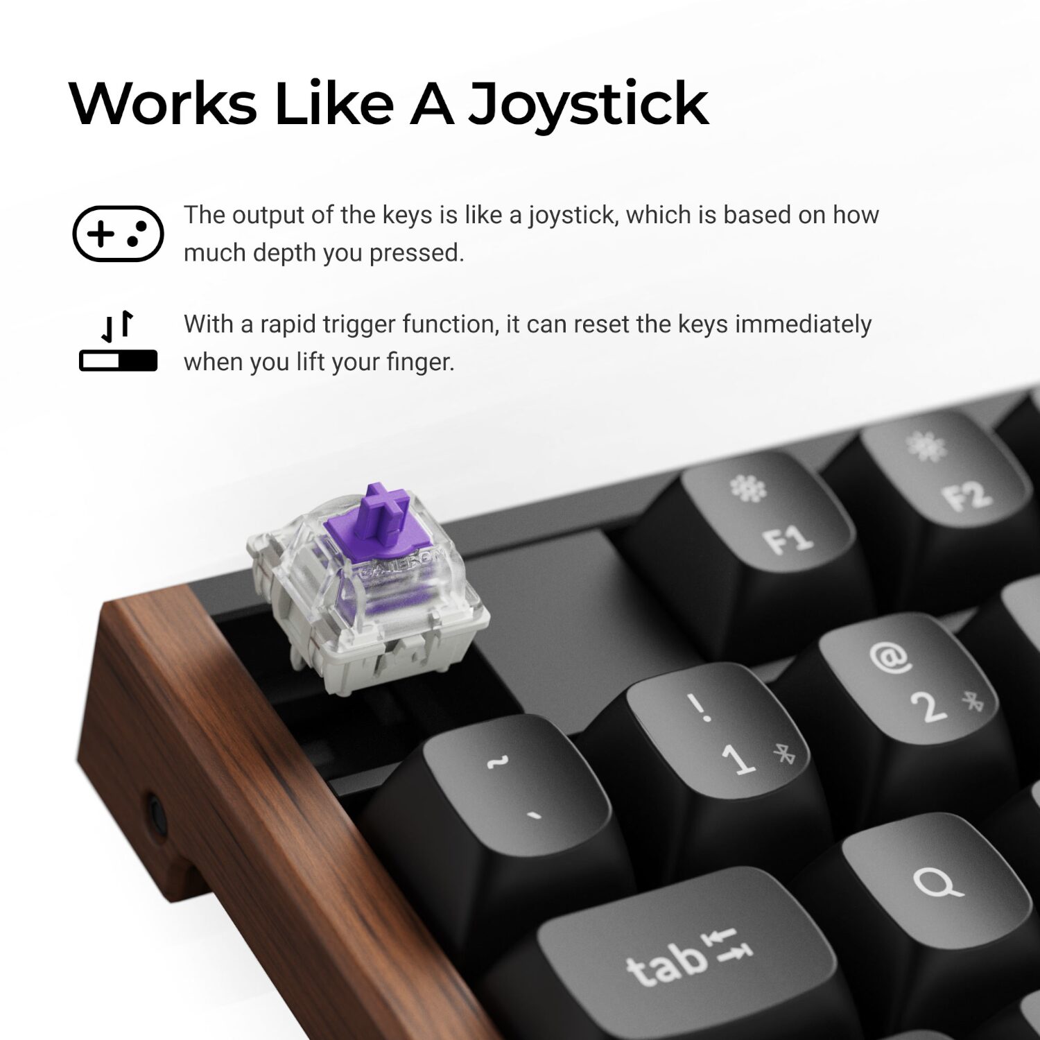 Keychron K10 HE 100% Wireless Magnetic Gaming Keyboard Nebula Switches – Black - Image 4